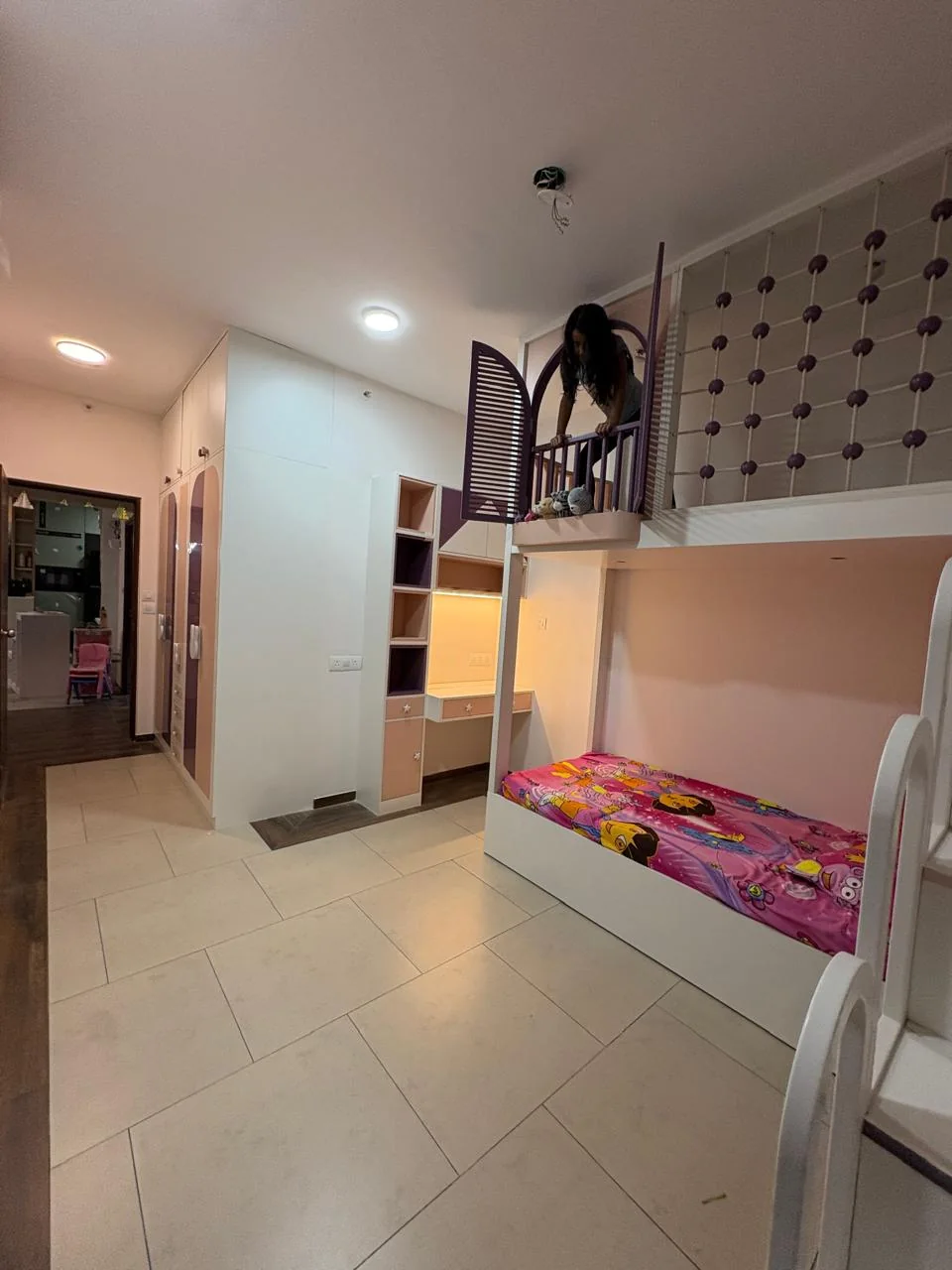 Photographed custom loft and study in a Mumbai kids room